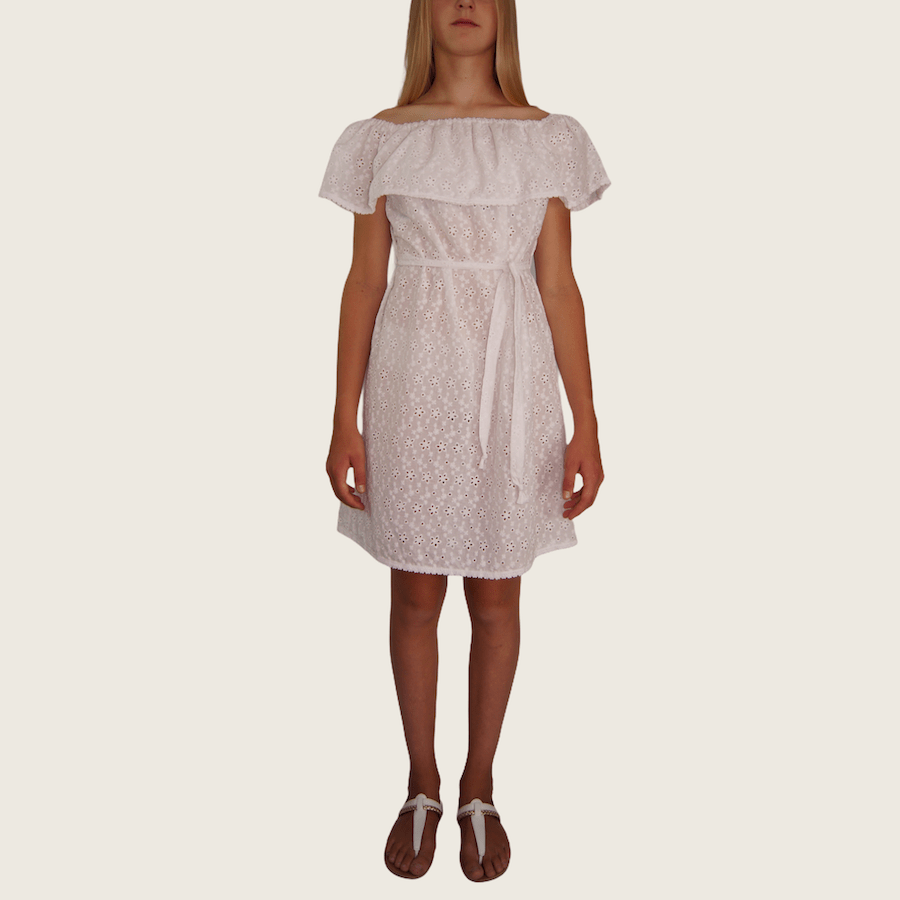Robe courte blanc<br>Limitée 11 pièces