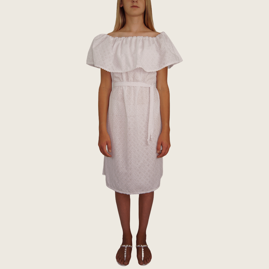 Robe Mi-longue Blanc<br>Limitée 9 pièces