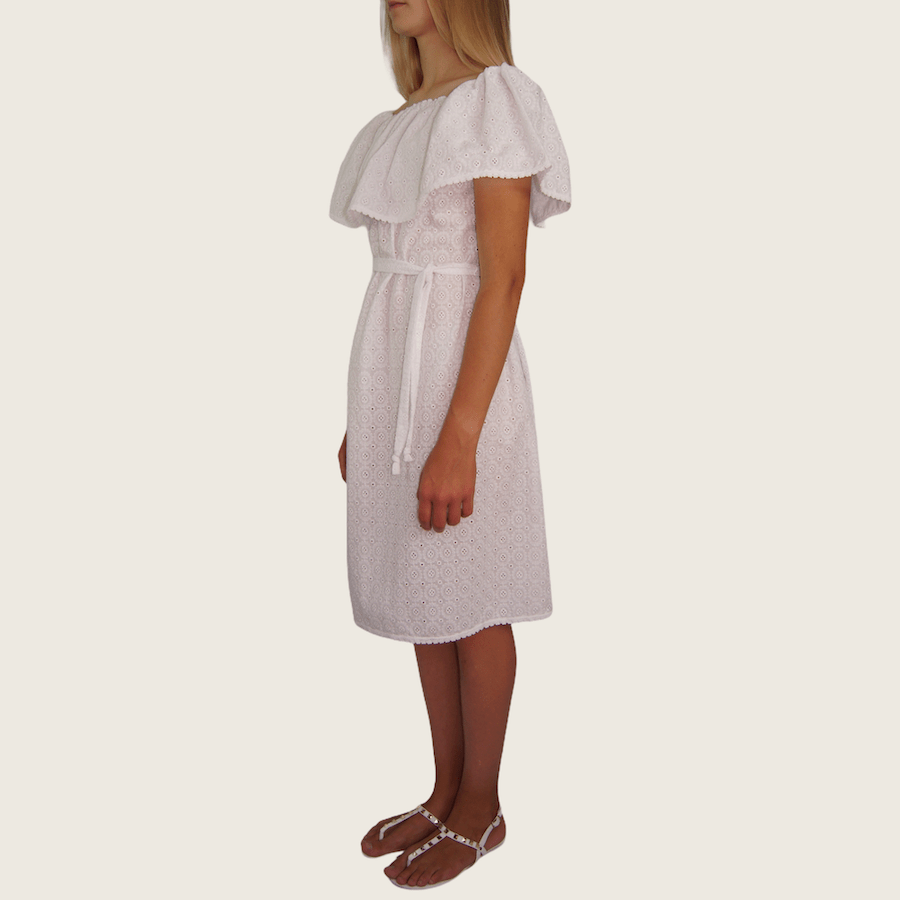 Robe Mi-longue Blanc<br>Limitée 9 pièces – Image 2