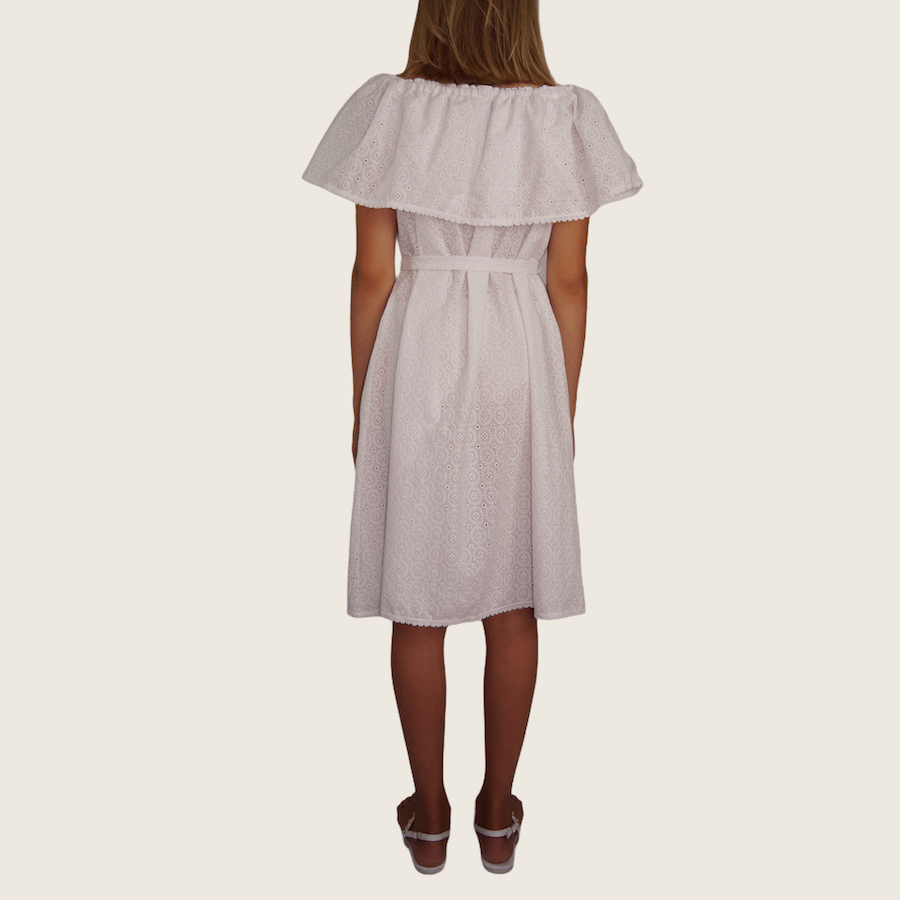 Robe Mi-longue Blanc<br>Limitée 9 pièces – Image 3