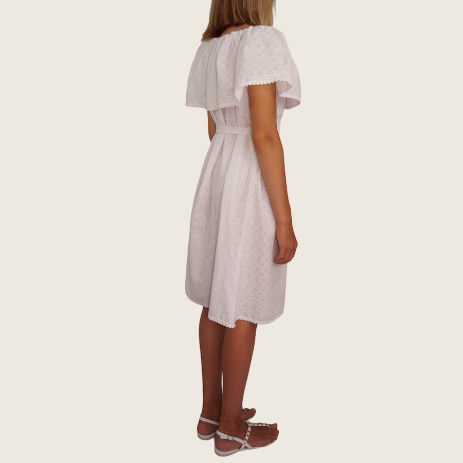 Robe Mi-longue Blanc<br>Limitée 9 pièces – Image 4
