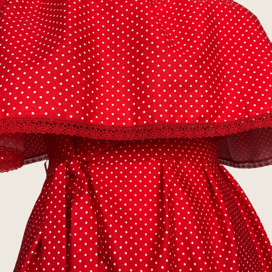 Robe courte Rouge pois blanc<br>Limitée 5 pièces – Image 7