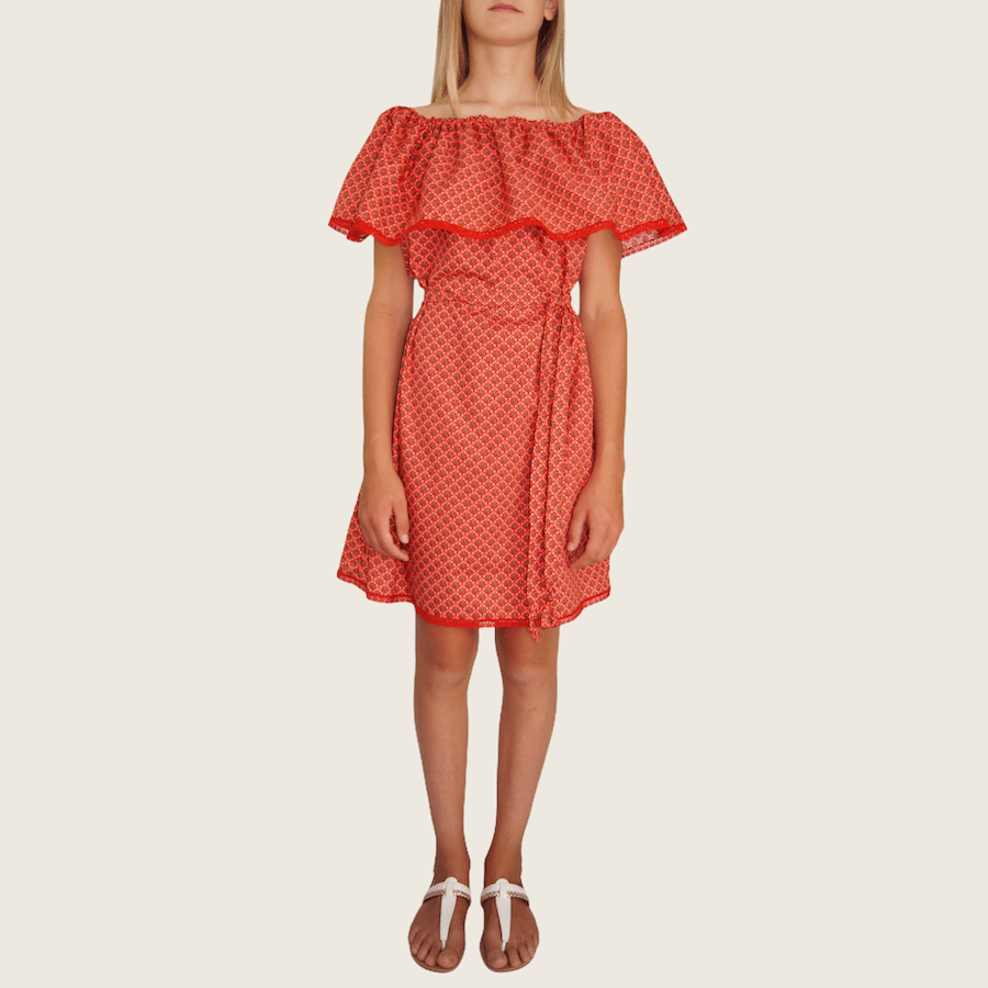 robe rouge dress Saint-Tropez