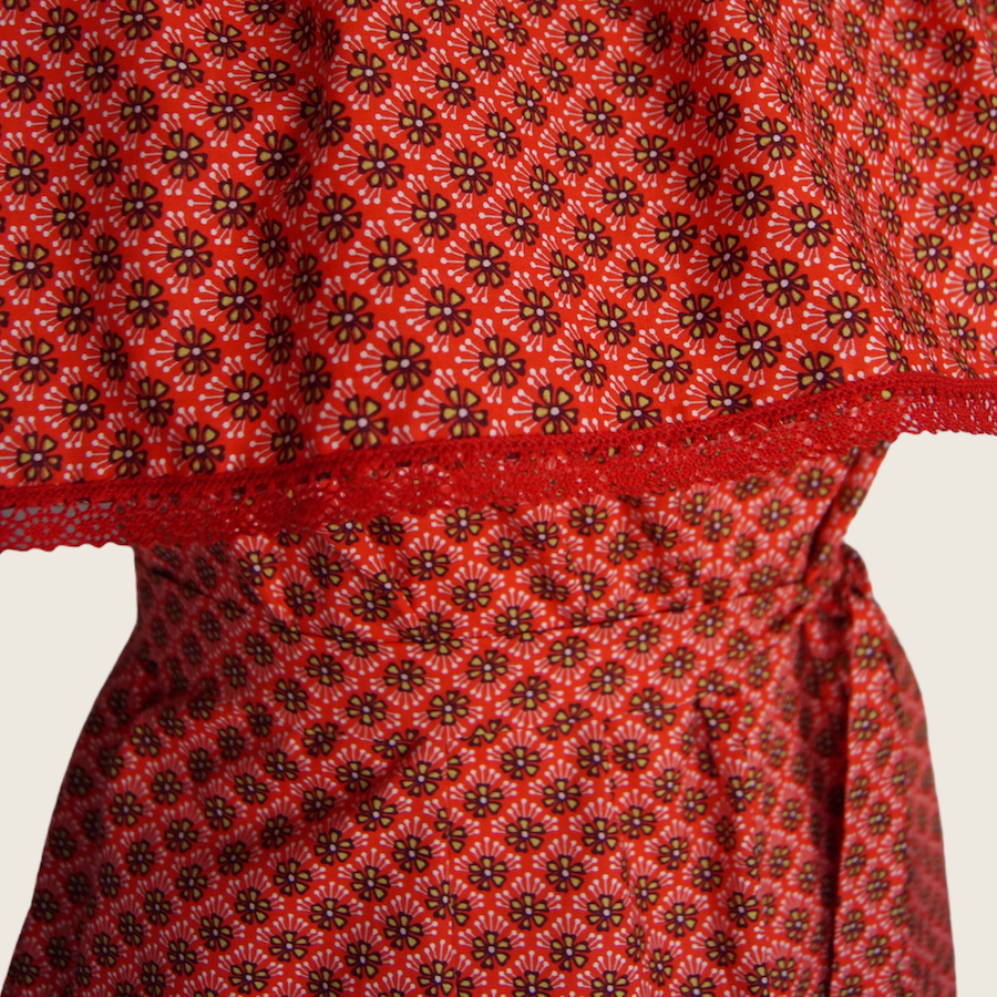 DRESS ROBE ROUGE EN COTON