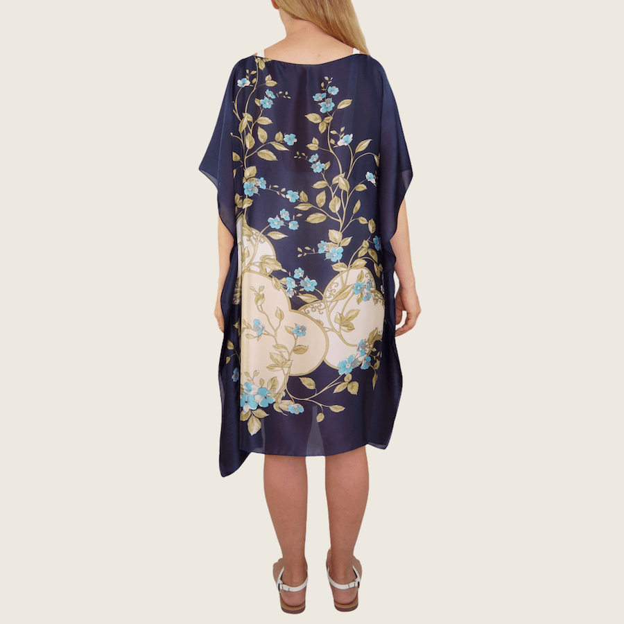 Tunique bleu avec des fleurs<br>
Série limitée 7 pièces – Image 4