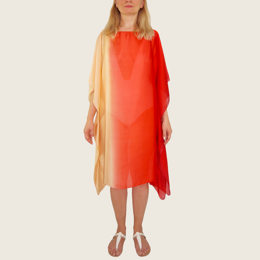 Tunique rouge jaune<br>
Exemplaire unique